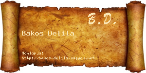 Bakos Delila névjegykártya